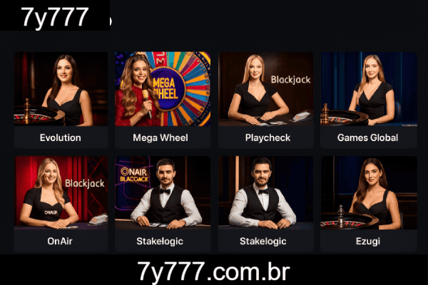 7y777 com 50+ mesas de cassino ao vivo em HD 4K.